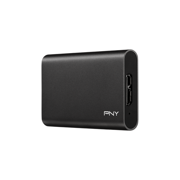 PNY Elite USB 3.1 Gen1 Portable SSD, read up to 430MB/s, and write up to 400MB/s, 480GB Silver