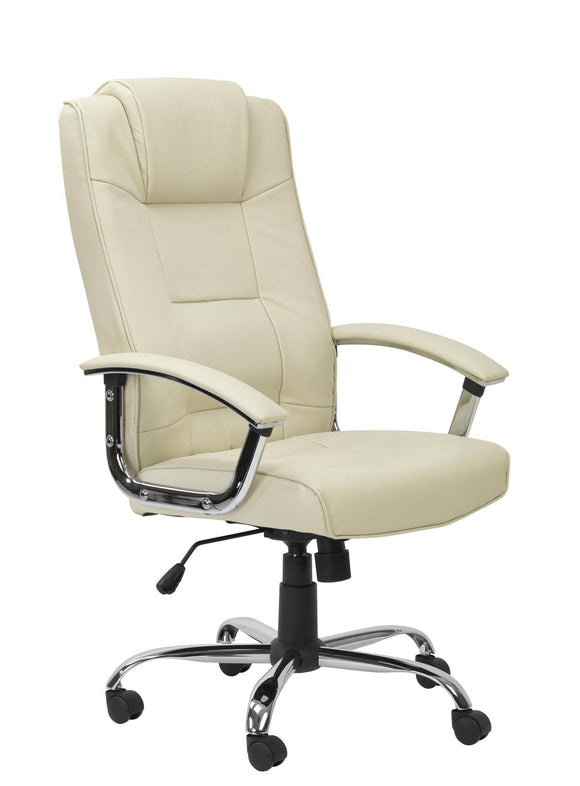 Alphason Home Office Chair Houston - Cream Leather
