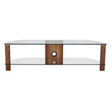 Alphason Century Stand 1500, Up to 70" - Walnut & Clear Glass