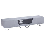 Alphason Chromium Cab TV Stand, 1600 Wide, Up to 72" TV's - Grey