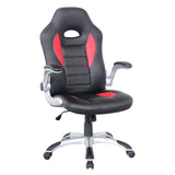 Talladega Racing Chair Faux Leather - Black and Red