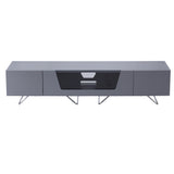 Alphason Chromium Cab TV Stand, 1600 Wide, Up to 72" TV's - Grey