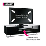 Alphason Chromium 2 TV Stand, 1200 Wide, Up to 55" TV's - Black