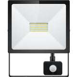 Goobay LED floodlight, 50 W, Slim Classic, with motion sensor, 50 W, black, 0.3 m