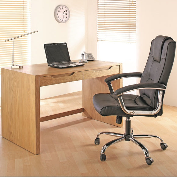 Alphason Home Office Chair Houston - Black Leather