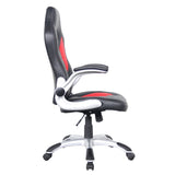 Talladega Racing Chair Faux Leather - Black and Red
