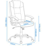 Alphason Home Office Chair Houston - Cream Leather