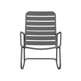 Roberta Outdoor/Indoor Metal Rocking Chair - CHARCOAL GREY