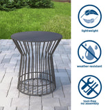 Novogratz Roberta Outdoor/indoor Metal Side Table - CHARCOAL GREY