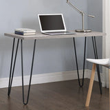 Dorel Owen Retro Home Office Desk - Distressed Grey Oak