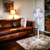 Stand fan 40 cm white