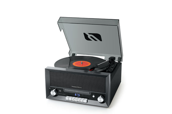 Muse Turntable Micro System, 6 in1, USB Port, 20W - Dark Silver (2)