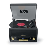 Muse Turntable Micro System, 6 in1, USB Port, 20W - Wooden / Black