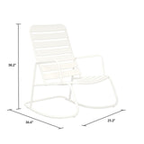 Roberta Outdoor/indoor Metal Rocking Chair-White