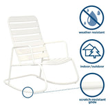 Roberta Outdoor/indoor Metal Rocking Chair-White