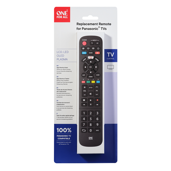 One For All Panasonic TV Replacement Remote Control