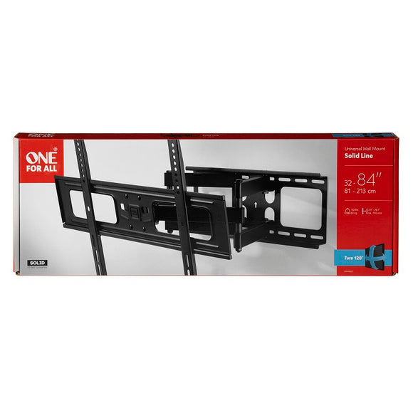 One For All Wall Mount Solid, Flat, Tilt & Turn 120, Screens 32