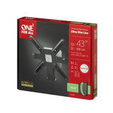 One For All Wall Mount, Ultra Slim, Tilt, Screens 13" To 43", Max Load 40kg