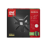 One For All Wall Mount, Ultra Slim, Tilt, Screens 13" To 43", Max Load 40kg