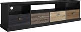 Dorel Mercer Tv Console Multicolour Drawers 65" - Black