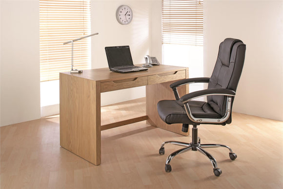 Alphason Home Office Chair Houston - Black Leather