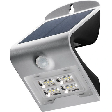 Goobay LED solar wall light, 2.0W, with motion sensor, Equivalent Wattage 27W (A++) SILVER