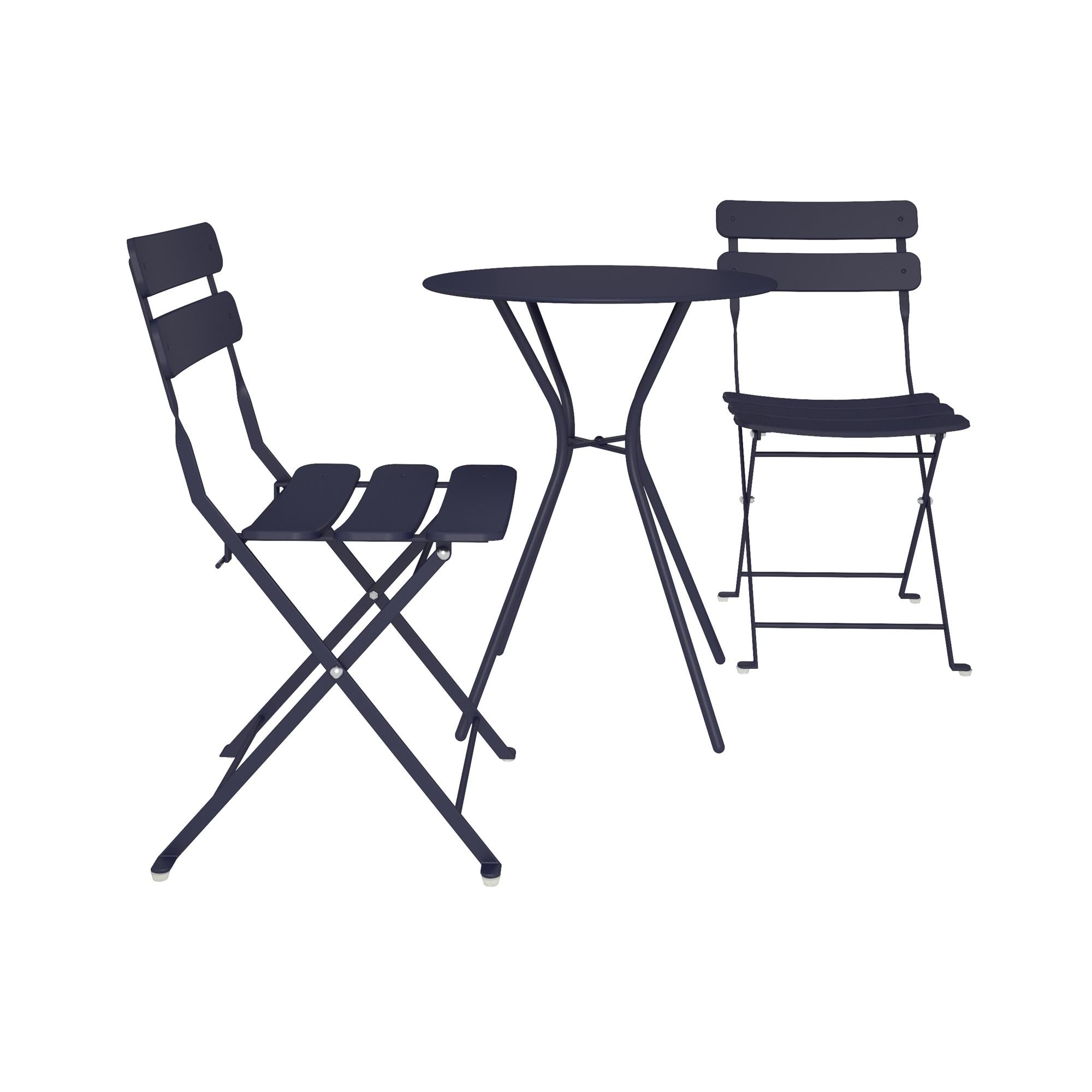 Small black store bistro set