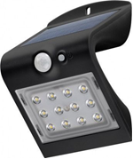 Goobay LED solar wall light, 1.5W, with motion sensor, Equivalent Wattage 24W (A++) BLACK