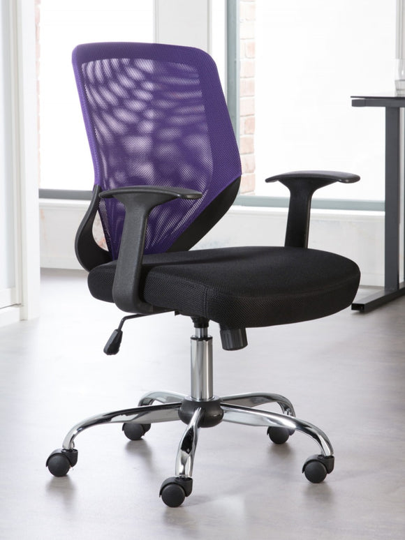Alphason Atlanta Mesh Chair - Black & Purple