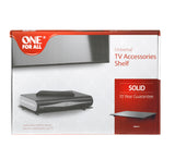 One For All Solid Ultra strong 5mm Tempered Glass Shelf, Holds Up to 8kg, For Satellite Boxes